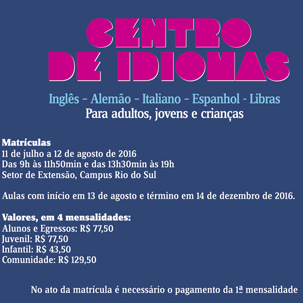 Idioma, escolha o seu!